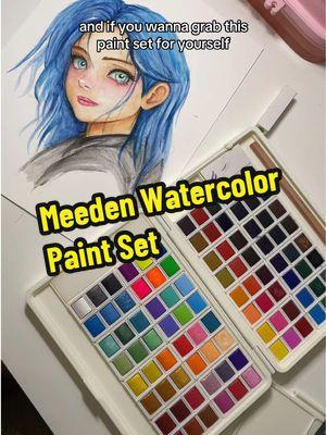 Paint with me 🎨 using the Meeden 96 Color Watercolor Paint Set! And paintbrush washer.  #meedenisforart #meedenart #NewYearNewAura #TTSDelightNow #giftguide #watercolorpainting #watercolorart  Speed painting, watercolor painting, watercolor anime, draw with me? What’s the best watercolor paint? 🎨 