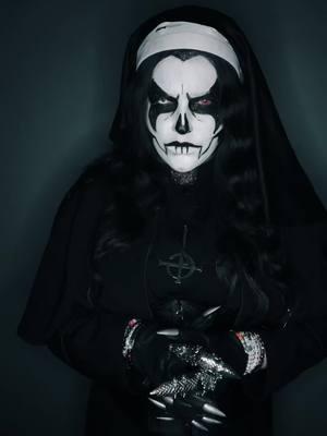 Sometimes she uses the scary voice for evil instead of music… I PROMISE she’d do this meeting all of the stage hands. Because she doesn’t look scary enough and she wants to be respected as Papa 😤 #ghosttheband #ghostbc #thebandghost #namelessghoulsaint #saintemeritus 