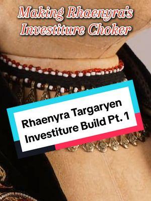 Finally making some progress on this project! Super excited to work on this build and already super happy with how the first piece turned out. Hope your as excited to follow along on this journey! #rhaenyratargaryen #rhaenyratargaryencosplay #investituredress #coronationdress #houseofthedragon #cosplay #cosplaybuild #choker #jewlerymaking #beadedjewelry #hotd #chokernecklace #jewelry #royalcosplay #workinprogress 