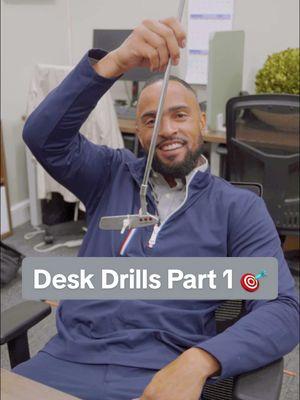 Improve your putting at your desk with this drill 🎯 - - - #golf #golftok #golftiktok #golflife #golftips #golftip #golfinstructor #golfcoach #golfswing 