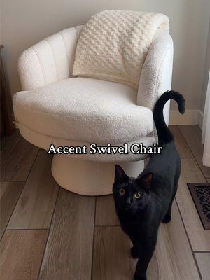 We all love it! And it looks so good in our livingroom ❤️ I love that it matches the material of our kitchen chairs! Super easy to assemble, it literally took 15 mins to put together! And it’s surprisingly comfortable! #accentchair #swivelchair #cutefurniture #catmom #ebello #homedecor #chair #forthehome #redecorate #redecorateyourhome #haofurniture  #hao #lambswoolaccentchair #comfyarmchair #roundchair #360swivel #livingroomchair 