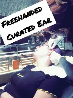 Absolutely Adore Curating Ears 💕🥰🤍💙 #earcuration #curatedear #earadornments #earart #piercings #piercing #freehand #freehandedartist #texas #texasartist #thankyou 