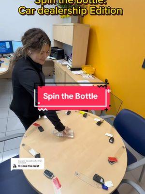 Replying to @Tacuaches for life Spin the Bottle  #spinthebottle #spinthebottlechallenge #pickakey #pickakeyanykey #newvehicle #preowned #fivestarchevrolet 