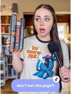 DON’T TURN THE PAGE!! the original spark for so many horror lovers 😂. here are some spooky suggestions! 📚 books mentioned: - The Unfinished by Cheryl Isaacs - Compound Fracture by Andrew Joseph White - Sisters of the Lost Nation by Nick Medina (shirt gifted from Out of Print @Out of Print!) #dontturnthepage #horrorbooks #scarybooks #spookybooks #horrorbookrecs #outofprintpartner #outofprint #gifted #starrysteph #nycinfluencer #nycbooktok #BookTok #diversebooktok #resetwithbooks @HarperCollins @Peachtree Teen @berkleypub 