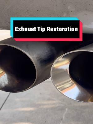 🚗💎 Dirty tips? Not on my watch! Let’s bring that shine back. 🛠️✨ #CarDetailing #autodetailing #exhausttips #CleanTok #cleaninghacks #metalpolish #metalpolishing #detailingperfection #exhausttiprestore #restoration