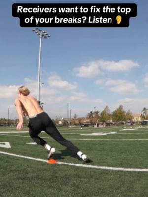 Receivers cleaning up your breaks with these tips! #creatorsearchinsights #football #routerunning #widereceiver #widereceivers #wr #footballtiktok #footballvideo #footballdrills #widereceiverreleases #wrdrills 