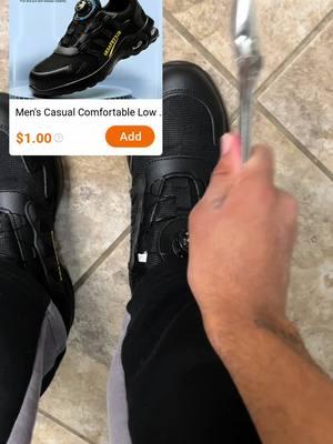 I swear I never seen shoes like this before 😳 Download TEMU app and get this for $1 with code dqf4737. App new users only with qualifying orders! T&C applies. 🔗 in bio #men#workshoes#comfortable#protection#temu#temufinds#temuhaul#viral#fyp #millyfromtiktok 