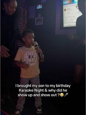 Like for part 2! He was so lit ! #momandson #babyentertainment #toddlersoftiktok #toddlermom #birthdayparty #karaoke #karaokenight #momsontiktok #momsontiktok #momsonlove 