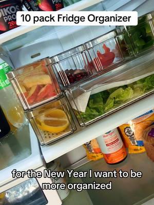 This 10 Pack Fridge Organizer are prefect for keeping your salads, fruit and veggies fresh. Also great with meal prep! #fridgeorganization #fridgeorganizing #mealprep #mealprepideas #tiktokshopnewyearsale #tiktokshoplastchance #fridgerestock #fridge 