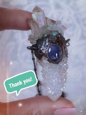 Come pack a gift for Kielie! #packingorders #gift #gratitudealways #thankyou #appreciation #handmadejewelry #electroformedjewelry #spiritquartz #auraquartz #tanzanite #creative_goddess_goods #alchemist #witchtok #artistsoftiktok 