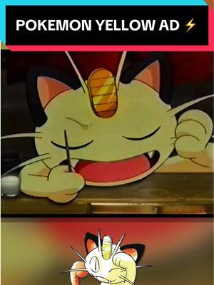 Japanese Pokemon Yellow Commercial! ⚡️ Featuring the wonderful Meowth…😼 #pokemon #gameboy #meowth 