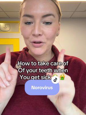 The norovirus is going around! Here is how to take care of your teeth if you get sick #norovirus #waterflosser #teeth #braces  