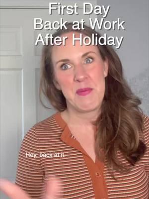 Me today…and most days…if we’re being honest. #momcomedy #firstdaybacktowork #holidaysareover 