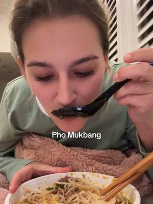 A lil pho asmr lollll #pho #phomukbang 