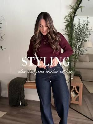 Elevated jeans styling winter edition ❄️Cold weather calls for cute coats and a good pair of jeans!  🛍️To shop: ⬇️ Click link in bio to shop! It will take you directly to my website where you can choose where to shop for the links!  #whattowear #outfitinspo #casualoutfits #snowoutfit #getreadywithme #foryourpage #ltkstyletip #fashiontiktok #styletips #styleinspo #styletiktok #grwm #jeansoutfit #coatseason 