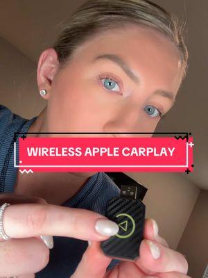 Connect to your iPhone wirelessly while driving! 👏🏼🚗📱 #applecarplay #carplay #wirelesscarplay #apple #iphone #carhacks #drivingessentials #caressentials #tiktokmademebuyit #gamechanger #viralproducts #lifechanging #spotlightfinds #wireless 