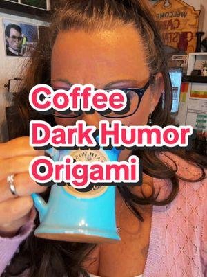 #fyp #foryoupage #coffeetiktok #coffeetok #michelledrinks #virginiabeach #michelledrinkscoffee #michelledrinksdeathwishcoffee #societyofstrongcoffee #genxtiktokers #origami #origamicranes #senbazuru 