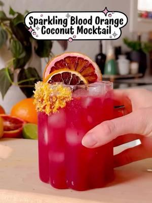 Refreshing, delightfully citrusy, and irresistibly bubbly, this mocktail is an easy way to make every day in 2025 feel special! It’s also a great treat to unwind and recover after a busy holiday season 😉💖🍊🥥 Sparkling Blood Orange Coconut Mocktail Recipe     Ingredients (Makes 2):  • 1 blood orange   • 1 lemon  • 1 lime  • 1 Harmless Harvest Organic Sparkling Coconut Water  • Pinch of mineral salt    Instructions:  1. Zest a small amount of each citrus into glass. Then, zest rest of each citrus on a separate place. Combine zest with salt to create citrus salt.  2. Juice citrus into glass that has small amount of zest already. Add ice and top with Harmless Harvest Organic Sparkling Coconut Water.  #mocktails #newyear #sparkling 