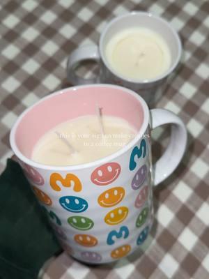 homemade coffee mug candles > #DIY #candles #girlsnight #coffeecandles @morgan 