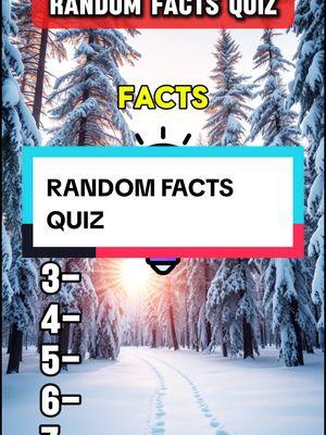 Random facts quiz, can you score 7/7? #quiz #quizzes #quiztime #funquiz #randomfacts 