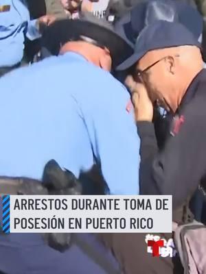 Arrestos durante los actos de juramentación de la nueva gobernadora de Puerto Rico, Jennifer González. #puertorico #jgo #jennifergonzalez