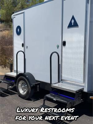 Large Selection of Restroom Trailers with AC. Please call or text us for a quote 951-400-6735 #rentals #eventrentals #quinceañera #inlandempire #restroomtrailerrental #portablerestroomtrailer #luxuryrestroom 