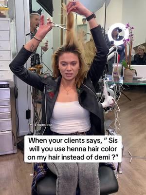 This client wanted henna hair color and couldn’t find a hairstylist to agree to do the service. What would you do? #henna #haircolor #fypシ゚viral #brownhair #hairtok #hairtutorial 