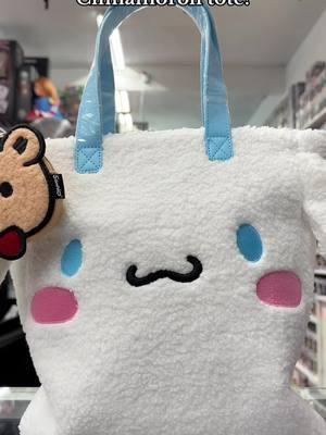 The new Cinnamoroll tote is here! 🩵 #loungefly #cinnamoroll #sanrio #fuzzy #tote #shopping 