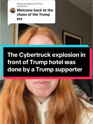 Replying to @Bigfoot 1972 Trump Cybertruck explosion was caused by… a Trump supporter. The call is coming from inside the house. #magacult #howtheworldseesamerica #expat #expats #expatlife 