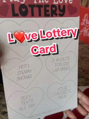 Love lottery card. Here’s a cute idea for your man on Valentine’s Day #valentinesday2024 #ValentinesDay #giftsforhim 