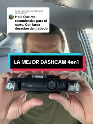 Respuesta a @Héctor7652 dashcam con grabación de mayor duración de grabación y 4 cámaras en una con sensor de movimiento y conexión wifi #wifi #dashcam #camara #camaraparacarro 