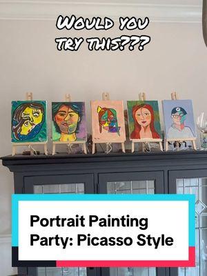 Portrait Painting Party #picasso #cubism #portraitpainting #partyideas 