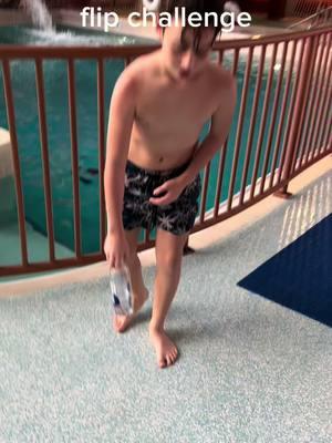 Who else is up for the challenge?  #flipchallenge #waterbottleflip #bottleflip #waterpark 