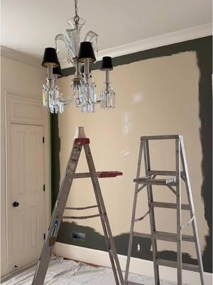 Olive Smudge.  #artfulrodger #roommakeover #creatorsearchinsights #painting #creatorsearchinsights #parlor #nightparlor #roompainting #homedecor #sherwinwilliamsolivesmudge #olivesmudge 