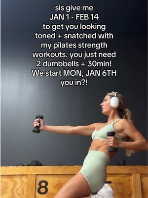 new Pilates strength series launches Jan 6! Join 🖇️ in my b!0 #getsnatchedwithme #snatchedwaistworkout #workoutchallengeaccepted #workoutchallengeforwomen #workoutsforfatloss #fatlossworkouts #fatlossworkoutsforwomen #pilatesworkoutplan 