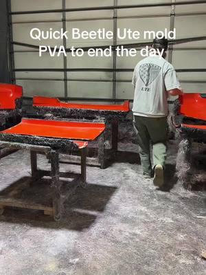 Beetle mold PVA to end the day today! Ready for gel coat in the morning… #smyth #ute #molding #beetle #performance #doityourself #carsoftiktok 