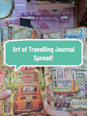 Art of Travelling Journal Spread!✈️ #creative #Stamperia #aesthetic #art #creativejournal #merrychristmas #creativejournal 