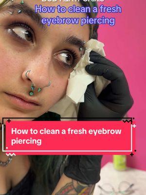 Cleaning a fresh piercings can be intimidating, but it’s pretty simple. We’ll show you how it’s done as with this fresh eyebrow piercing. #bodyartforms #bodyjewelry #altjewelry #piercings #piercingjewelry #eyebrowpiercing #piercingtok #piercingaftercare #doubleeyebrowpiercing  How to clean a piercing How to clean an eyebrow piercing How to clean a fresh piercing  How to clean a new piercing How to clean a new eyebrow piercing  Cleaning eyebrow piercing Cleaning eye brow piercing