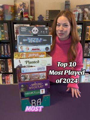 What was your most played game of 2024?  #mostplayed #topten #boardgaming #boardgamestiktok 