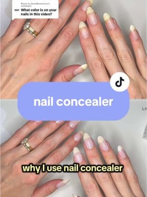 Replying to @daniellemartaus @Probelleofficial nail concealer shade lilac glow! #nails #naturalnails #nailconcealer 