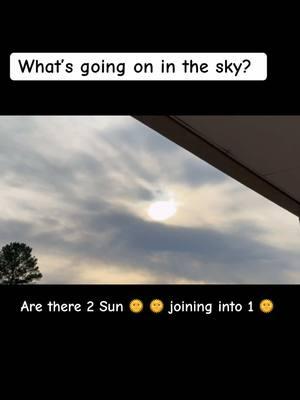 Are there 2 suns joining into 1? #sun #2suns #sky #skywatcher #mystery 