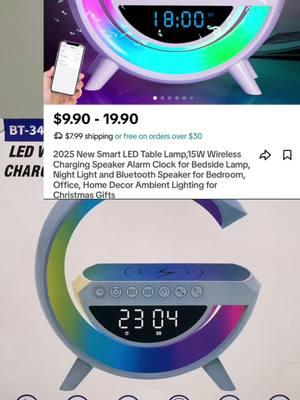 #smartled#tablelamp#wirelesscharging#speakeralarm#alramclock#bedsidelamp#nightlight#homedecor#bluetoothspeaker#bedroom#office#tiktokmademebuyit#fyp 