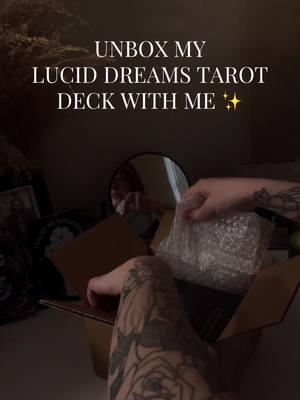 The most ABSOLUTELY BEAUTIFUL BEGINNER FREINDLY TAROT called the Lucid Dreams deck by St. Soleil. Comes in a few different colors. This was my first tarot that I ever purchased and very beginner friendly. The gold foils on top of the matte black cards are gorgeous 😻 they also have the upright and reverse meanings on the cards, making the that much easier for you. 😉 this is the perfect beginner's deck for those blossoming souls just starting to dip their toes in the realms of the occult mythicism and universal energies that lay within us and all around us it comes with this very detailed pocket guide and it guide you through the journeys of the tarot with intentional space to craft your own notes and build your own personal guidebook the ethereal collage artworks are dreamy modern reflections of the 78 traditional tarot cards each card is alchemized in gold foil with its unique astrological symbols zodiac elemental key as well as keywords for both upright and reversal positions a keepsake deck intended to be treasured along your journey for many more moments to come this deck is absolutely gorgeous and DEFINITELY CHEF'S KISS get your copy of this deck 🥰🖤✨ #luciddreams #stsoleil #stsoleiltarot #tarottiktok #tarotreadings #beginnerfriendlytarotdecks #tarotlove #tarottok #tarotcard #tarotcardspread #tarotcardsdaily #matteblack #goldfoil #ethereal #zodiactiktok #astrology #babywitch #newbroom #newbrooms #babywitchtips #witchywoman #divination #divinationtok #divinationtools #divinationwitches #divinationwitchtok #divinefeminine #witchytips #witchywife #elemental #shadowwork #shadowworkmagic #shadowworktherapy #shadowworkhealing #shadowworktips #shadowworkjournal 