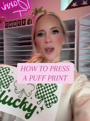 PUFF PRINT 101💚 how to press a puff transfer 💨 #puffprint #howto #tutorial#howtopressapuffprint #screenprinttransfers #transfervendor #screenprinttransfervendor #fyp #tshirtmakersoftiktok #irish 