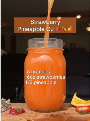 Strawberry Pineapple OJ 🍓🍍🍊 (Save 10% On The Kuvings Auto10 Plus Juicer & Find My Recipe Ebook Linked In My Bio) Strawberry pineapple orange juice is one of my favorite OJ recipe of all time! Packed with vitamins & minerals that are going to boost the immune system & improve digestion! The strawberries in this recipe add such a delicious touch of flavor 🍓 we’ll be reliving my favorite juice recipes of 2024 together all month long 👀 Would you try this juice recipe? 🧡 Recipe yields about 1 liter of fresh juice that will last up to 72hrs refrigerated or up to 30 days frozen! #growyourown #homemadejuice #orangejuice #pineapplejuice #strawberryjuice #fruitjuice #juicerecipe #fruitjuicerecipe #immuneboost #immunesupport #guthealth #skincare #antioxidants #antiinflammatory #healthbenefits #juiceforhealth #healthiswealth #healthandwellness #growyourownfood #growyourownlives #fruitheals #healingfruit #natureheals #healingnature #fy #fyp #foryou #foryoupage