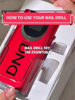 DND Portable Nail Drill 101: The Essentials! 💅🏽 Save this step-by-step guide for when you’re ready to use your nail drill ✨ 1. Start by choosing the right bit:  * Fine grit for natural nails * Coarser bits for removing acrylic & gels 2. Unlock the hand-piece, remove the fake bit, insert your medium bit, and lock it in place 3. Always leave the handpiece on its cradle when not in use 4. Plug the handpiece into the motor, select forward if you’re right handed, or reverse if you’re left handed, then power it up and set the speed to a beginner friendly 5 to 8 RPM 5. Hold the drill like a pencil, anchor your hand for stability, and always work parallel to the nail plate. 6. Glide the bit gently across the nail without pressing down, sectioning off areas to work on, and move in one consistent direction 7. Avoid back and forth motions and steer clear of the delicate cuticle area 8. Keep the drill moving to prevent heat build up, and as you gain confidence, you can increase the RPM for tougher removals 9. And now you’re ready for a new set. Practice makes perfect✅ You’ll see that over time you’ll become more confident using your nail drill - Pro Tips by @nenapleasenails ❤️ #dndgelpolish #naildrill #naildrillbits #naildrillmachine #naildrilltutorial 