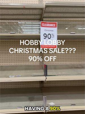 Okay so I went to go see what the hobby lobby Christmas 90% off sale was about and to see if it was legit and it is legit! There were so many people there too omfg😭 #hobbylobby #christmasdecor #clearancesale #hobbylobbysale #christmassale 