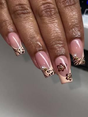 Animal Print Frenchies 🤎🐆 Using @A’GALORE & CO. “Toasty” and “ultra white” mixed together to create the nude French, “Velvet Teddy” & “Shell Pink” for the base, Diamond Steel top coat and Bling adhesive gel.                    💸C0DE:kk03 to save💸 #nails #nailsoftiktok #frenchtipnails #bombnailz #nudenails #pearlnails #goldnails #zebraprintnails #zebraprint #zebranails #leopardprint #leopardprintnails #cheetahprint #cheetahprintnails #gelx #gelxnails #nailinspo #animalprintnails #animalprint #flowernails #ienailtech #ienailtech #prettynails #morenovalley #squarenails #y2k #y2knails #y2knailart #ignails #nailtok #paratii #paratiiiiiiiiiiiiiiiiiiiiiiiiiiiiiii #fyp #fypシ゚viral #foryoupage #nailtech 