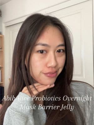 Abib Rice Probiotics Overnight Mask Barrier Jelly 🤍 Never found an overnight mask I loved until this one 🤭 @Abib Cosmetics #abib #abibglobal #myjourneywithabib #ricejelly #sleepingmask #overnightmask #skinbarrier #glassskin #nightcareroutine 