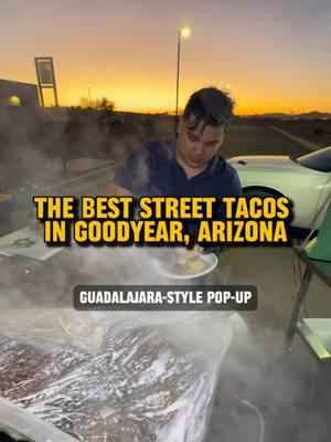 The West Valley is one of the fastest-growing metro regions in America and with it comes both new & familiar food spots. @taqueria.gdl is one of those new additions to Goodyear, where they offer an Guadalajara-inspired taqueria experience. You might recognize some of the GDL team members from @taqueriajalisco_phx , a family owned & operated business that’s been on a successful run on the West Side. Owner/family member Oscar Chavez received the family blessing to start his own business using a similar taco al vapor style that his family became known for. 🙏🏽 @taqueria.gdl has a different take on this popular tacos al vapor craze that the city is currently hooked on. 🌮  For example, the tortillas are strategically purchased from a California supplier who’s info the owner won’t share with me. 😅 It was a big challenge to find local tortillas that won’t easily fall apart with the toppings are added, but that issue has since then been resolved by using these special corn tortillas. The salsas have have an explosive flavor that I haven’t really experienced elsewhere in the valley. Then the meats offered come from the highest quality they could find 🔥 It’s a limited menu, but guaranteed to have you coming back for more. They also serve chocomilk & fresh aguas frescas.  Favorite menu item: THE CHORIZO TACO! 💥The team went above & beyond to research the best chorizo tacos from LA and came back with the perfect recipe. It was so good I needed to order another plate of these bomb chorizo tacos. Quite frankly, it needs to be in the discussion for best chorizo in Phoenix❗️ Hours: Friday-Sunday 5pm-10pm or sell out 📍1402 N 159th Ave Goodyear, AZ 85395 #mexicanfood #phoenixaz #phoenixfoodie #azfoodie #tacos #guadalajara @taqueria.gdl 